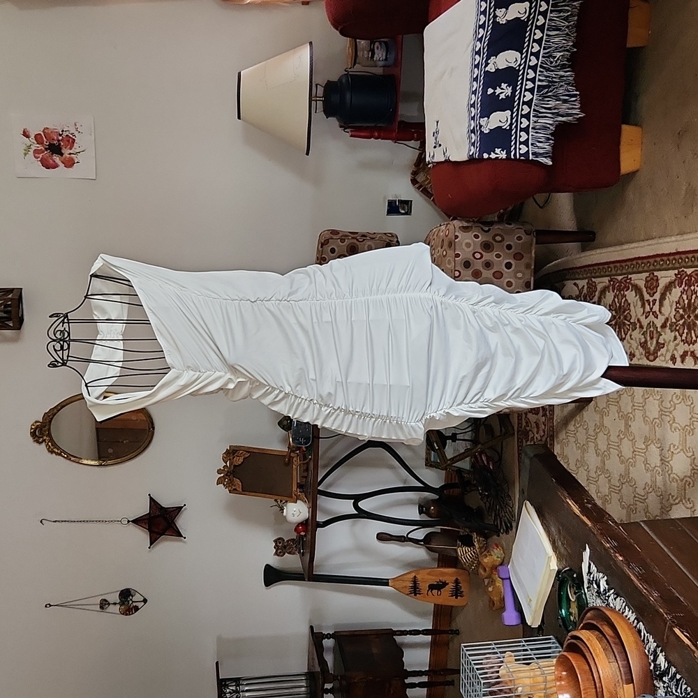 One shoulder pure white size medium formal dress